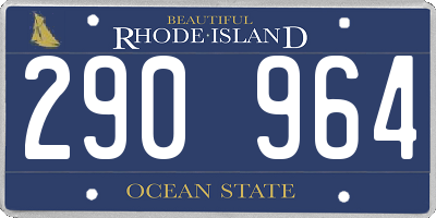 RI license plate 290964