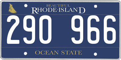 RI license plate 290966