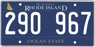 RI license plate 290967