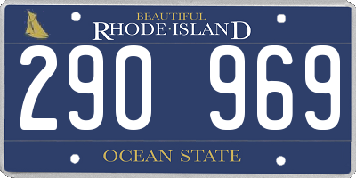 RI license plate 290969