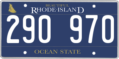 RI license plate 290970