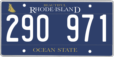 RI license plate 290971