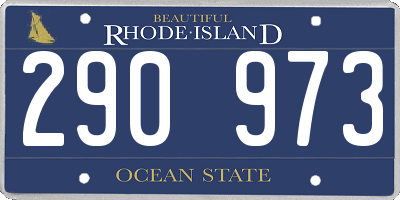 RI license plate 290973