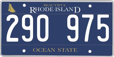 RI license plate 290975