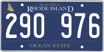 RI license plate 290976