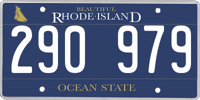 RI license plate 290979