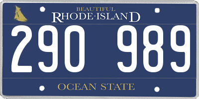 RI license plate 290989