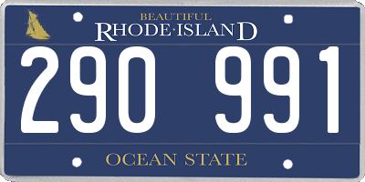 RI license plate 290991