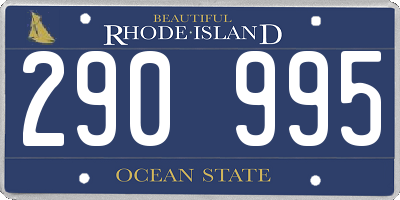 RI license plate 290995