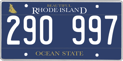 RI license plate 290997