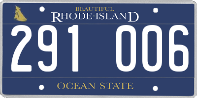 RI license plate 291006