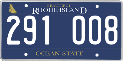 RI license plate 291008