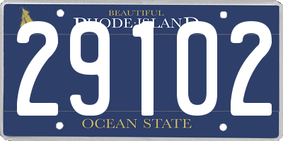 RI license plate 29102