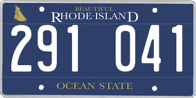 RI license plate 291041