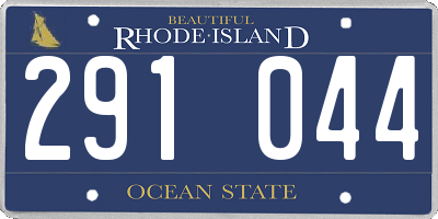 RI license plate 291044