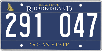 RI license plate 291047