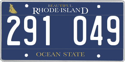 RI license plate 291049