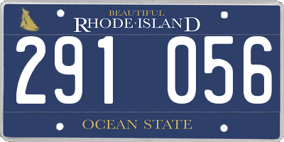 RI license plate 291056
