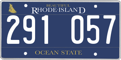 RI license plate 291057
