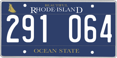 RI license plate 291064
