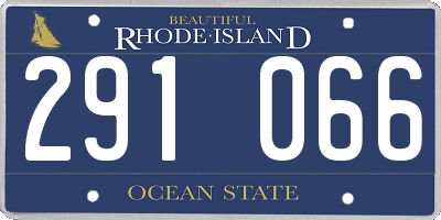 RI license plate 291066