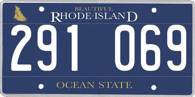 RI license plate 291069