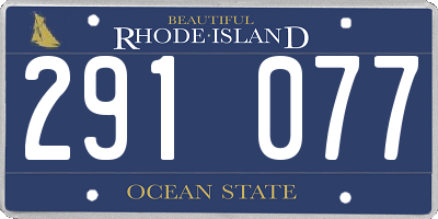 RI license plate 291077