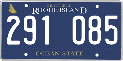 RI license plate 291085