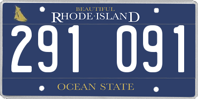 RI license plate 291091