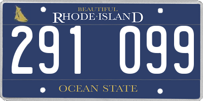 RI license plate 291099