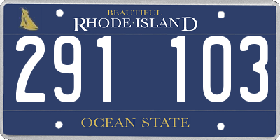 RI license plate 291103