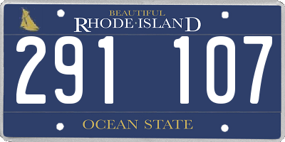 RI license plate 291107