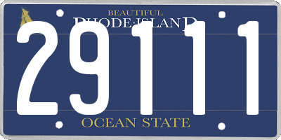 RI license plate 29111