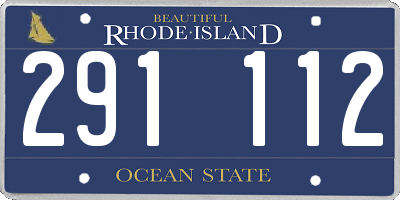 RI license plate 291112