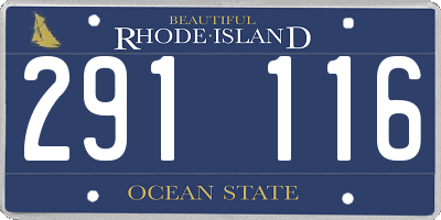 RI license plate 291116