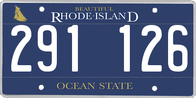 RI license plate 291126