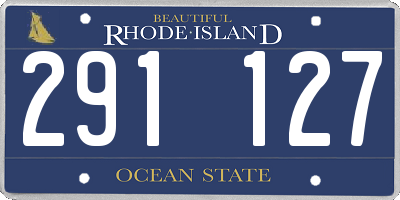 RI license plate 291127