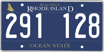 RI license plate 291128
