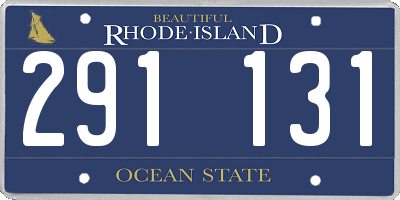 RI license plate 291131