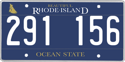 RI license plate 291156