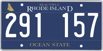 RI license plate 291157