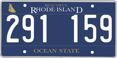 RI license plate 291159