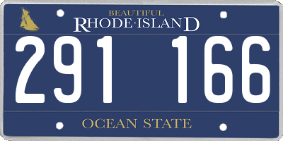RI license plate 291166