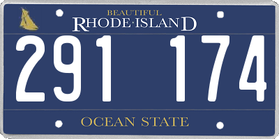 RI license plate 291174