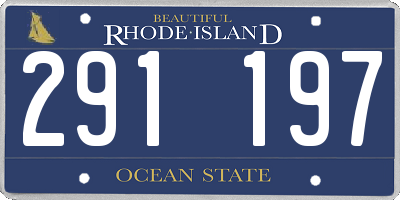 RI license plate 291197