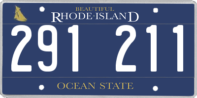 RI license plate 291211