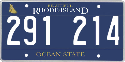 RI license plate 291214