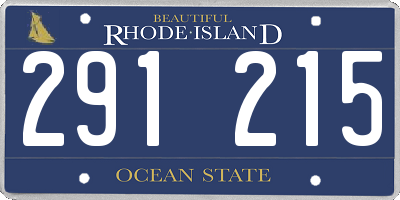 RI license plate 291215