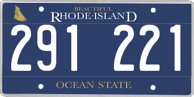 RI license plate 291221