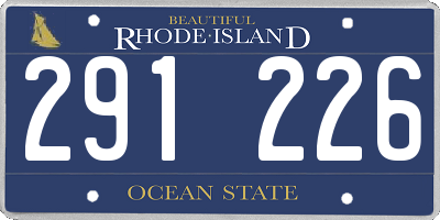 RI license plate 291226